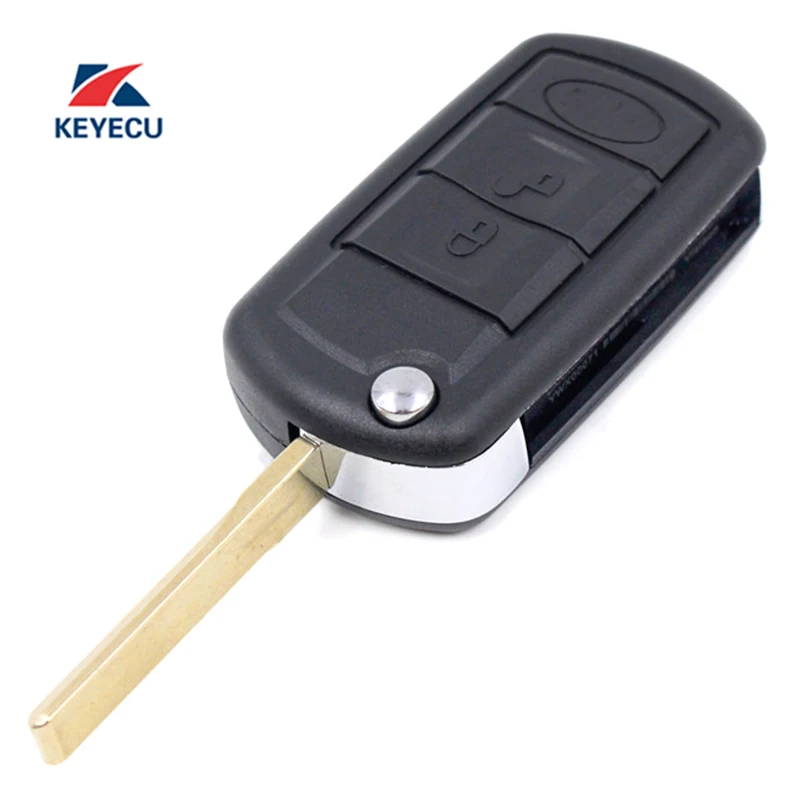 KEYECU Replacement Flip Remote Car Key Shell Case Fob 3 Button for Land Rover LR3 Discovery KEYECU Replacement Flip Remote Car Key Shell Case Fob 3 Button for Land Rover LR3 Discovery