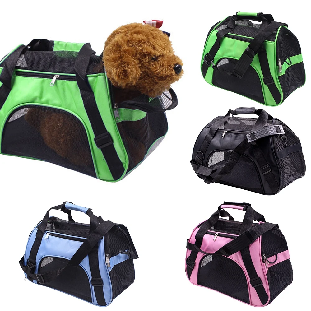 Pet Carrier Soft Sided Cat Dog Comfort Travel Tote Bag Outing Crossbody