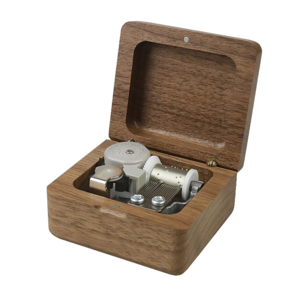 Sinzyo Handmade Wooden Castle in the Sky Music Box Wood Carved Mechanism Musical Box Gift For Christmas Valentine's day 5
