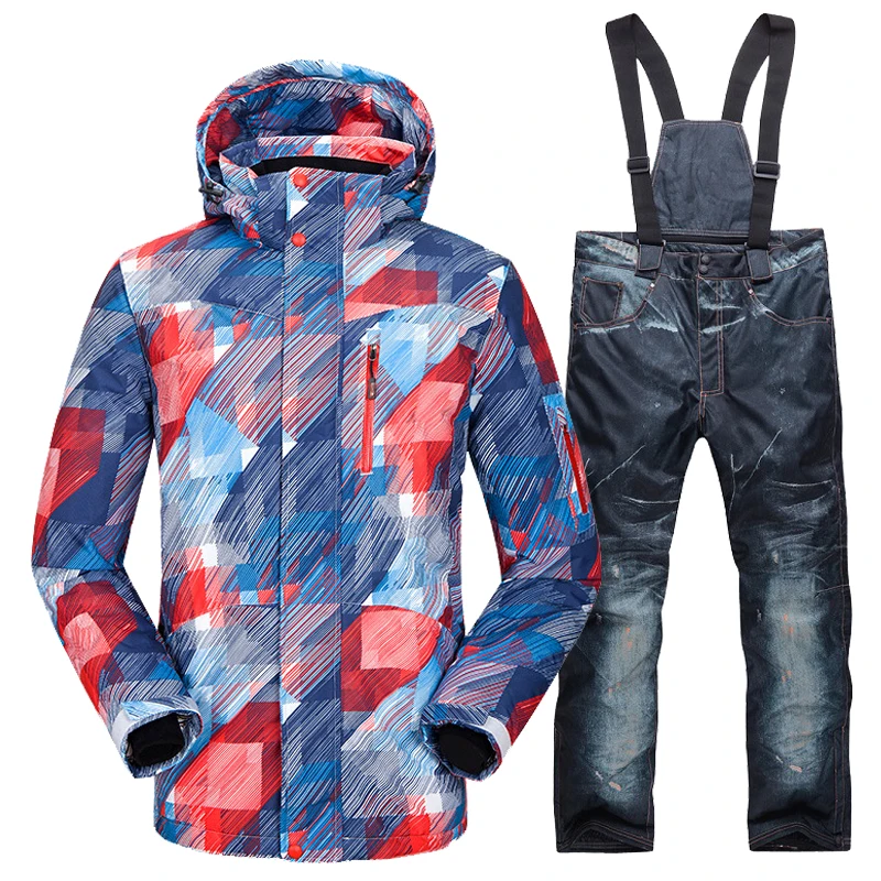 جديد حار بدلة تزلج الرجال الشتاء جديد في الهواء الطلق يندبروف ماء الحرارية الذكور الثلوج السراويل مجموعات التزلج على الجليد سترة تزلج الرجا...
