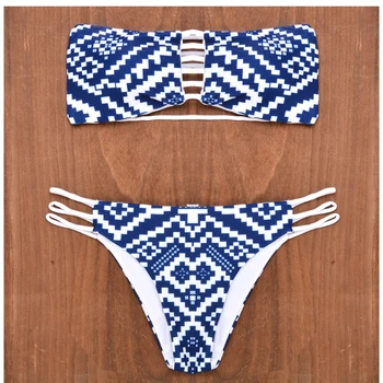 

Super Push Up Bikini 2015 High Quality Beachwear Brazilian Bathing Suit Sexy Bandeau Swimwear Bikinis Set