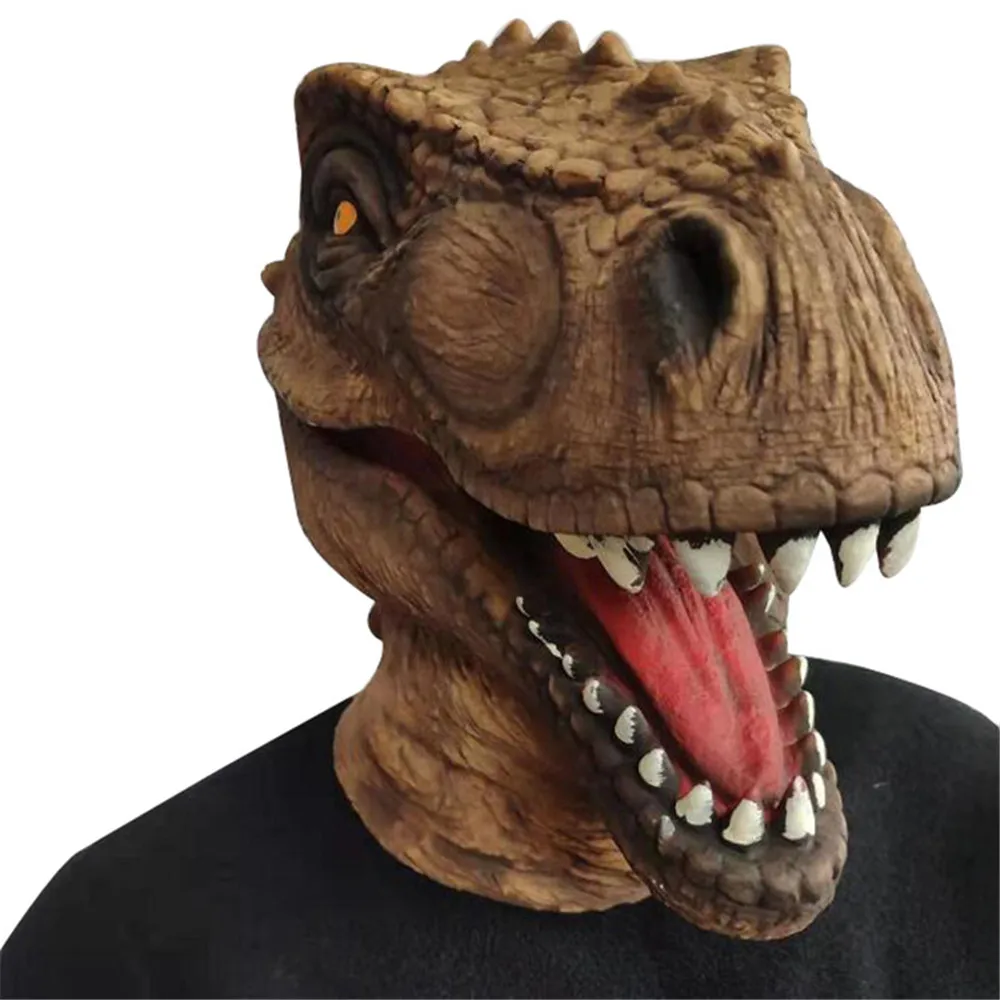 

Halloween Mask Fancy Emulsion Dress Party Props Dinosaur Headgear Head Cover for Men and Women Tyrannosaurus Rex Mask