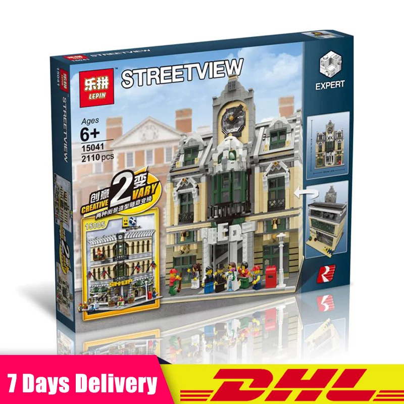 

LEPIN 15041 Street View Grand Emporium Alternative Building Compatible Legoing MOC 14248 10211 Model Building Blocks Brick Gifts