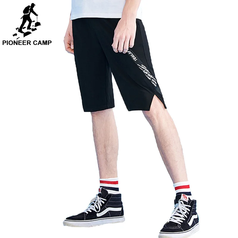 Пионерский лагерь мужские шорты кэжуал брендовая одежда Черный Принт мужские шорты качество стрейч мужские шорты ADK802101