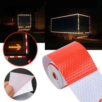 

2017 5cm x 3.0m Decorative Red And White Reflective Tape Reflect Stickers