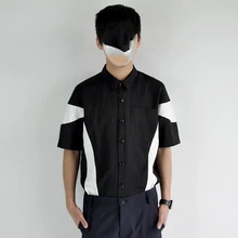 S-5XL! новая мужская одежда Bigbang стилист волос тонкий GD льняная летняя шляпа цветная рубашка Блок плюс размер певица костюмы