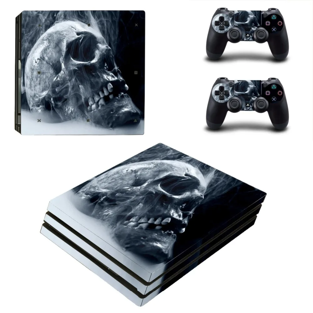 New Skull Ghost Decal Ps4 Pro Skin Sticker Per Sony Playstation 4 Console E Controller Ps4 Pro Skin Stickers Vinile