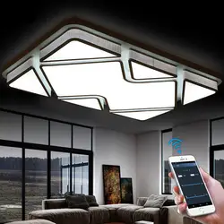 SHIXINMAO современные светодиодные потолочные светильники для гостиной, спальни, мобильного телефона, Bluetooth, беспроводной контроль, потолочные