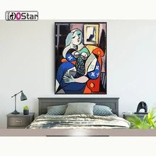 Сделай Сам краска ing по номерам абстрактная краска ing Woman держа книги акриловая краска по номерам современное художественное полотно стены Декор