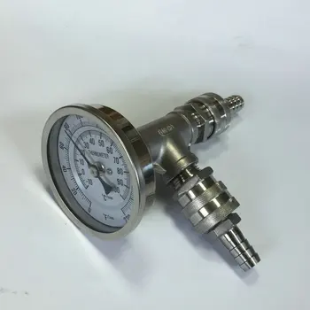

SS homebrew Weldless T type thermometer Kit with 2 sets Quick Disconnect Set