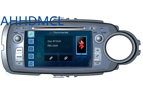 Flash Deal AHHDMCL Car Multimedia Player DVD Stereo Audio Navigation For Toyota Yaris 2011 2012 2013 2014 2015 2016 2017 Right Hand Drive 4