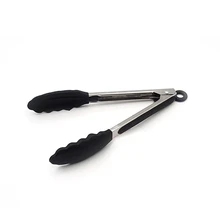 New Arrive Food Tong Silicone food tong Kitchen Tongs Cooking Tongs accessories Salad Serving BBQ toots Stainless Steel Handle