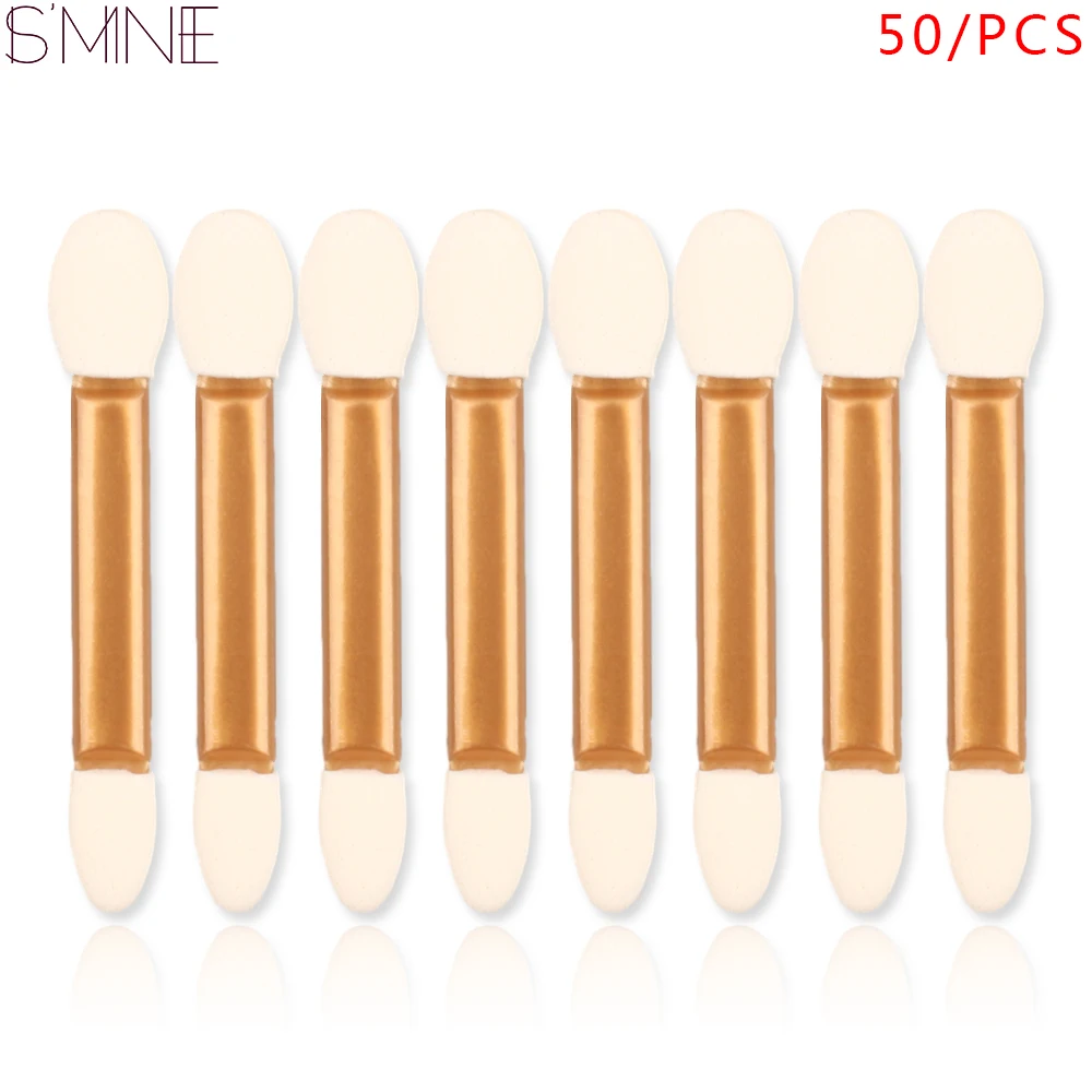 ISMINE 100 Pcs/set Disposable Eye Shadow Applicators Eyeshadow Golden
