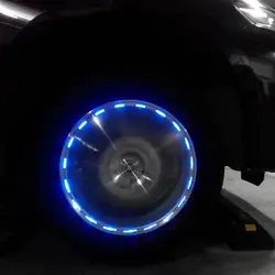 Солнечный автомобиль мотоцикл светодиодный вспышкой колесо шина клапан Caps неоновый свет лампы украшения