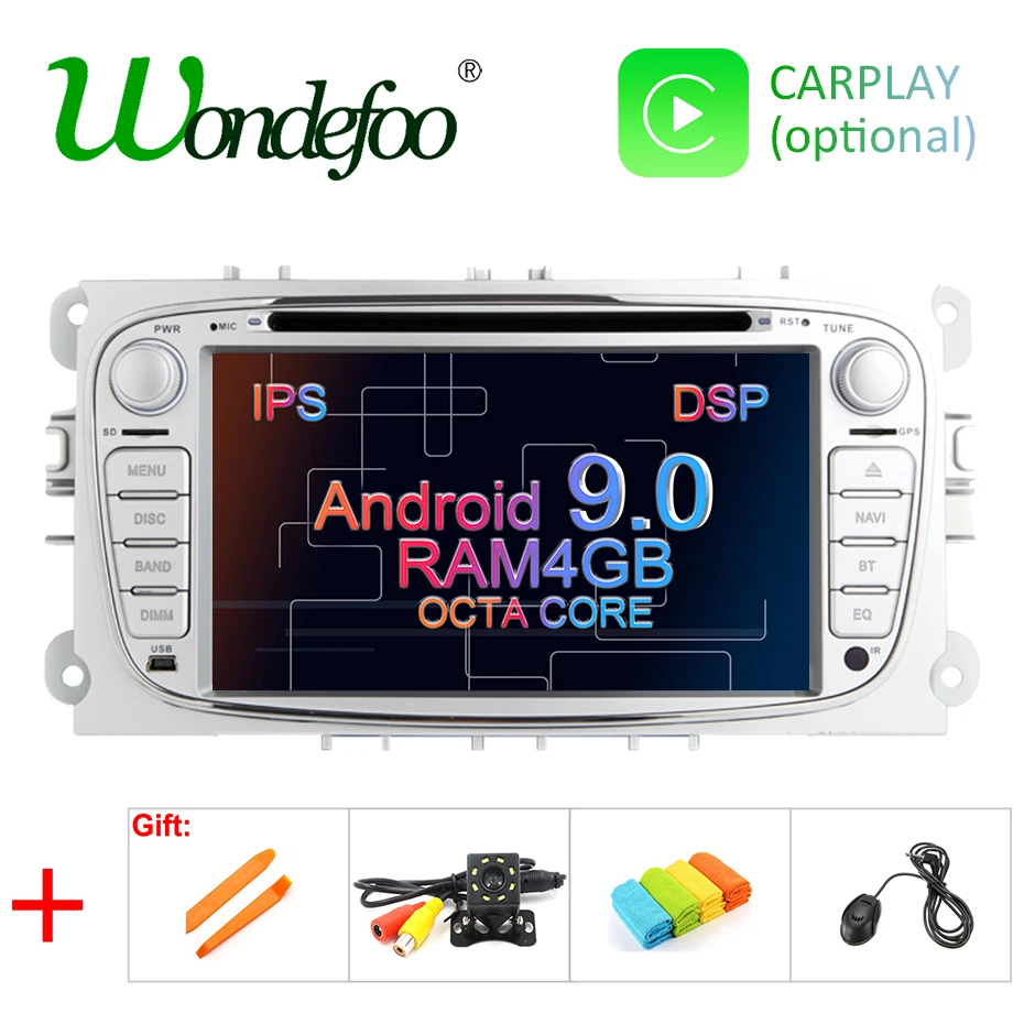 

Android 9.0 DSP IPS 4G RAM 64G ROM 2 din Car DVD GPS for FORD Focus S-MAX Mondeo C-MAX Galaxy RADIO PLAYER SCREEN AUDIO