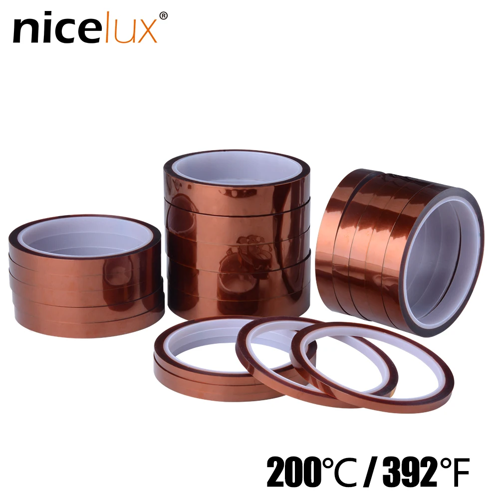 

33meter x 5-30mm High Temperature Polyimide Tape Heat Resistant Insulation Kapton Polyimide Film Adhesive Tape 10mm