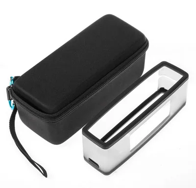2 в 1 Мягкий силиконовый чехол для переноски+ жесткий EVA Дорожный Чехол для хранения для Bose Soundlink Mini 1/Mini 2 Bluetooth динамик зарядная подставка