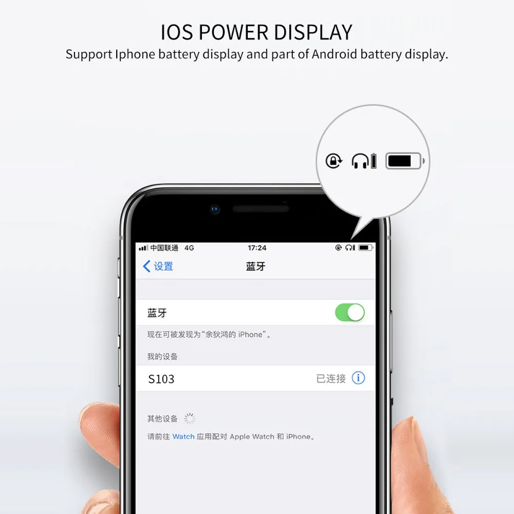 KOYOT Bluetooth 4.1 Earphone Bone Conduction Earhook Wireless Sport Headphone Hands-free Headset with Mic For iPhone Samsung