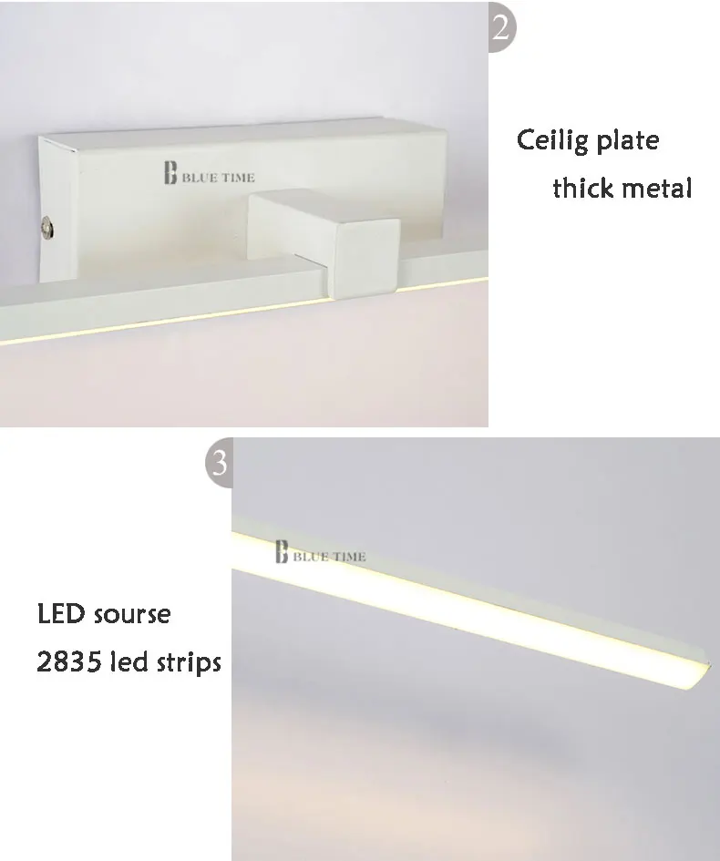 Большой современный светодиодный настенный светильник для ванной комнаты, настенный светильник, светодиодный настенный светильник для барной комнаты, зеркальный передний светильник, белый L120 100 80 60 40 см