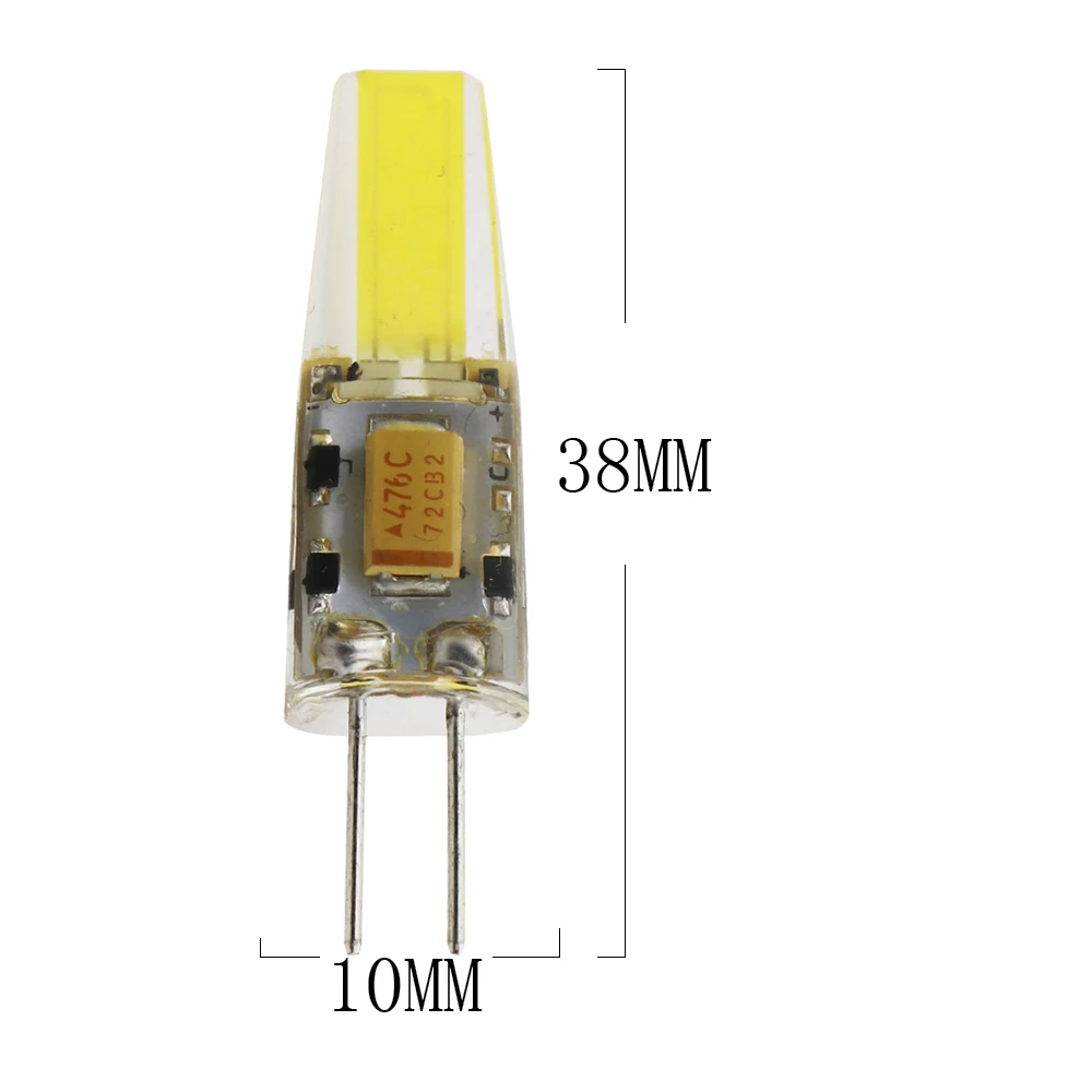 12 шт./партия G4 светодиодный мини-светильник AC/DC 12 В 2,5 Вт G4 светодиодный светильник люстра супер яркие G4 COB силиконовые лампы ампулы