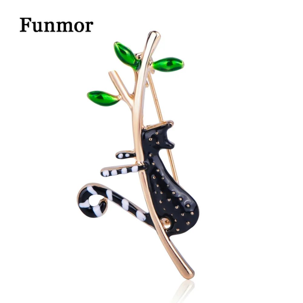 Женская эмалированная брошка FUNMOR шпильки золотистого цвета с изображением