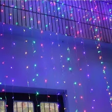 6 м* 2 м 384 светодиоды огни Шторы огни Медный провод Строка Фея Искра зажигает Свадебная вечеринка концерт украшения огни