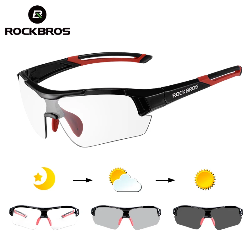  ROCKBROS Photochromic Cycling Bicycle Bike Glasses Outdoor Sports MTB Bicycle Bike Sunglasses Goggl