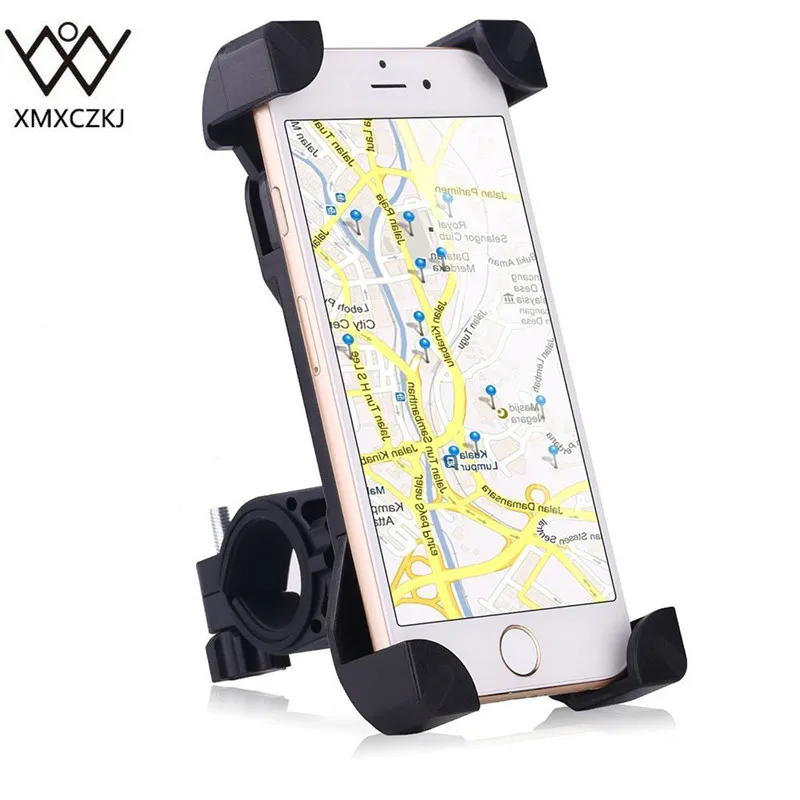 

XMXCZKJ Cell Phone Bicycle Handlebar Motorcycle Holder Cradle Stand Support For Mobile Phone Smartphone Bike GPS Mount Bracket