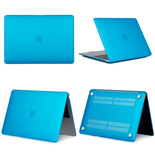 New Laptop Case For Apple Macbook Air Pro Retina 11 12 13 15,Cover for mac book New Pro 13.3 15.4 inch With Touch Bar,A1932+Gift - Цвет: Matte Light Blue