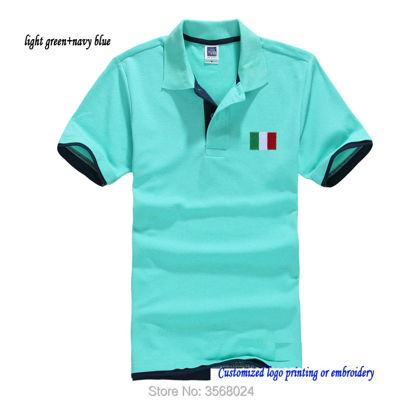 Polo de de talla europea para hombre, camiseta con bandera de Italia, transpirable, activa, de retales, Color caramelo, ropa para adultos| Polo| - AliExpress