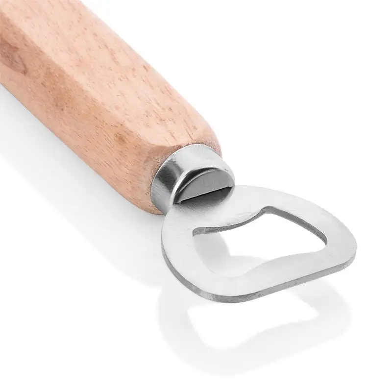 

1 Piece Wooden Handle Handheld Bartender Bottle Opener Wine Beer Soda Glass Cap Bottle Opener Kitchen Bar Tools