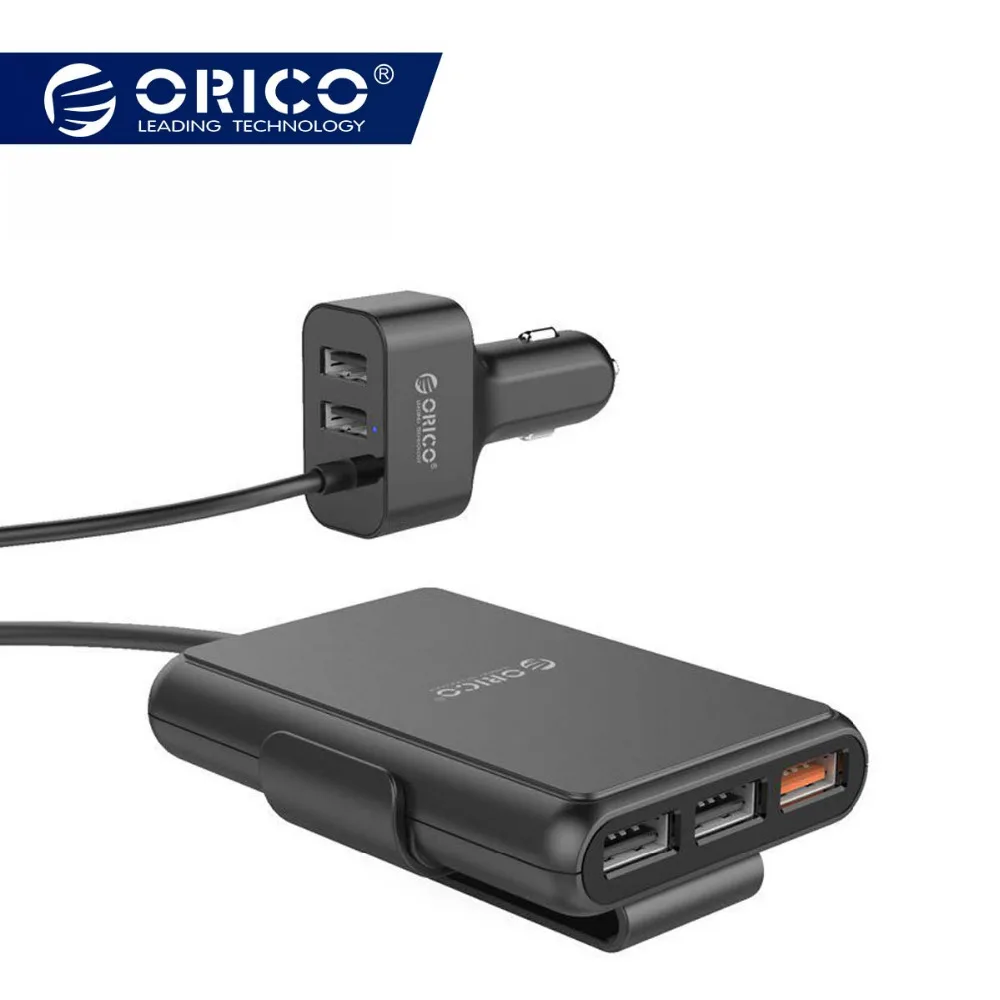 

ORICO 5 Ports QC3.0 USB Car Charger Universal USB Fast Adapter 52W For MPV Car Mobile Phones Tablet PC 12V-24V Available