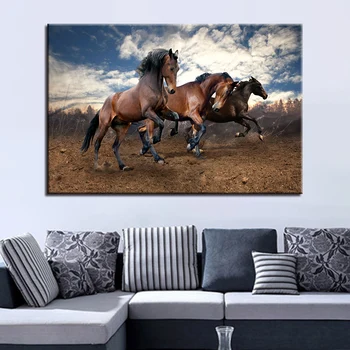 

1 Pcs Blue Sky Running Horse HD Printed Picture Wall Art Home Decor Poster Canvas Painting Lienzos Cuadros Decorativos
