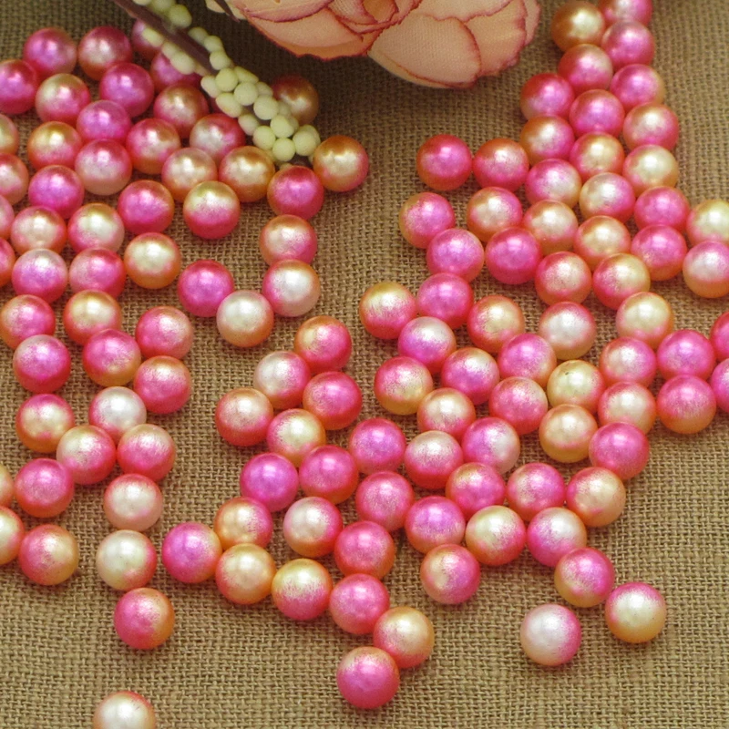 

Mix 3/4/5/6/8/10mm Rainbow Color Round Imitation Pearl Beads No Holes Loose Beads Diy Jewelry Making for women E0802