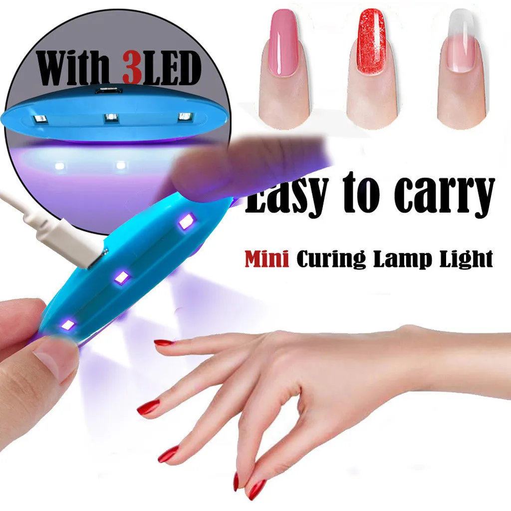 УФ светодиодная лампа для сушки ногтей 5 Вт портативный кабель Micro Mini USB домашнего