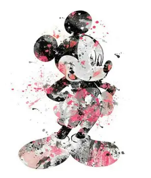 

New diy 5d diamond painting Mickey watercolor picture full square cartoon sticker 3d diamond mosaic handicraft kids gift
