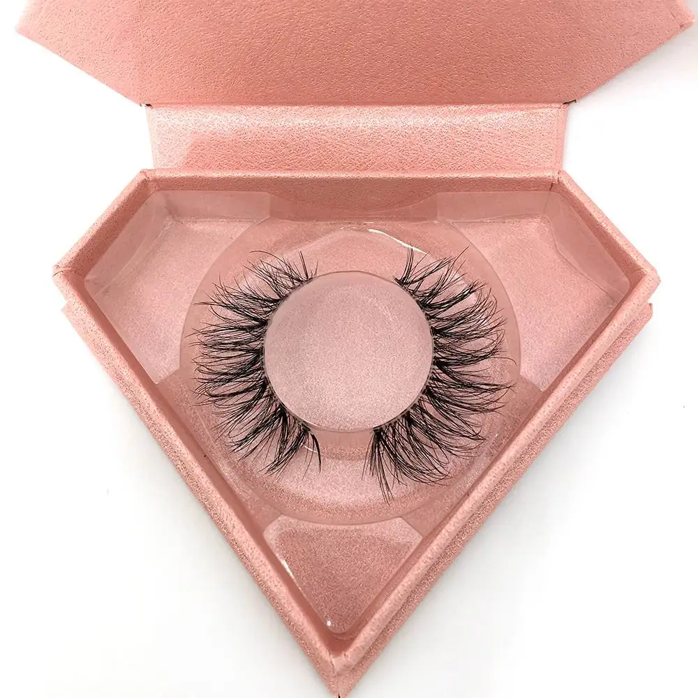 

NEW Transparent stem Mink Hair Eyelashes Reusable Natural 3D Mink Messy natural False Eyelash Full Strip Eyelashes Extension