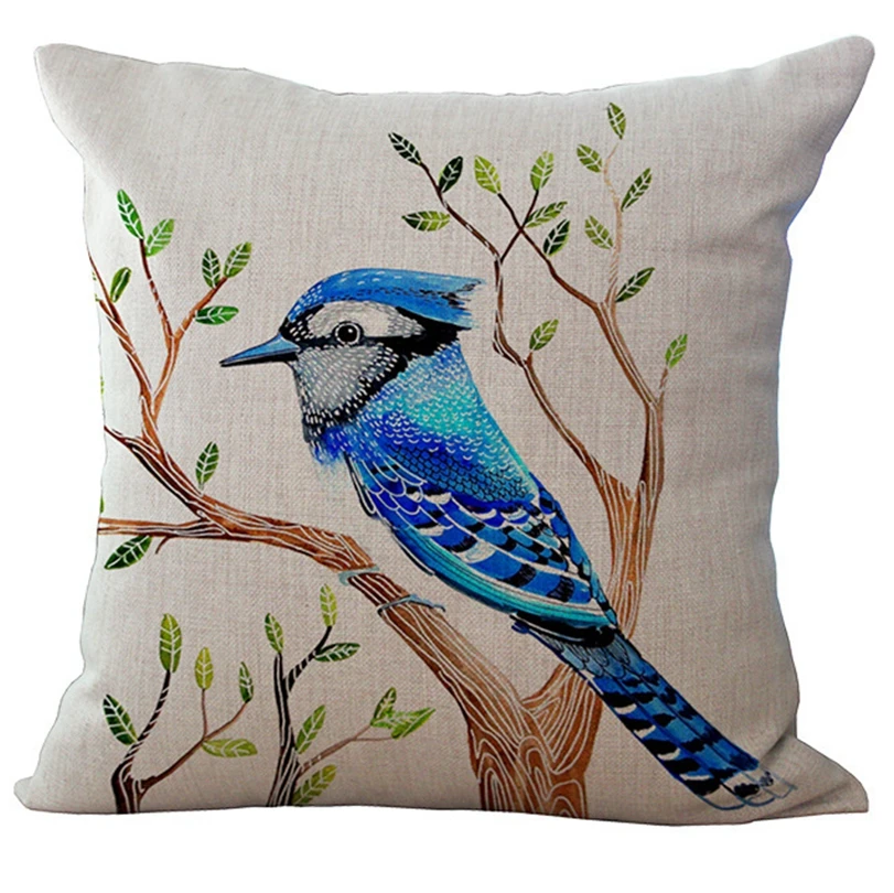 Decorative Throw Pillows for Couch, Bird Embroidery Pillows, Cotton an –  Grace Painting Crafts