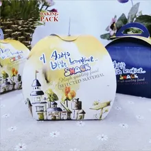 Кулинарная бумага упаковочная коробка, складная бумажная коробка с ручкой, мусс чизкейк коробка, печатная коробка для торта 50 шт