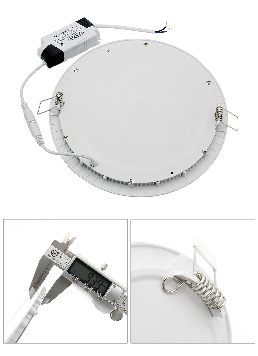 LED Downlight Square Round Lamp 3W 6W 9W 12W 15W 18W Dimmable Ceiling Recessed Bulb AC 85-265V SMD 2835 Panel Light With Driver