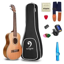 Vangoa 21 Inch Soprano Ukulele Mahogany Acoustic Ukulele Mini Guitar with Ukulele Kit ukulele