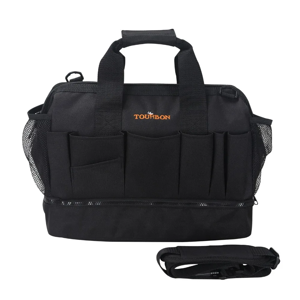 TOURBON Multifunction Fishing Bag Lure Bag Waist Pack Pouch Pole