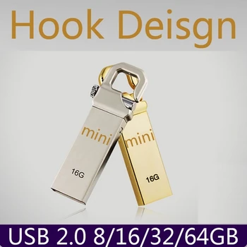 

HOT Real 2.0 USB Flash Drive Pen Drive 64GB Hook Memory Card Driver Pendrive Memoria Usb Stick 64GB 32GB 16GB 8GB Gift