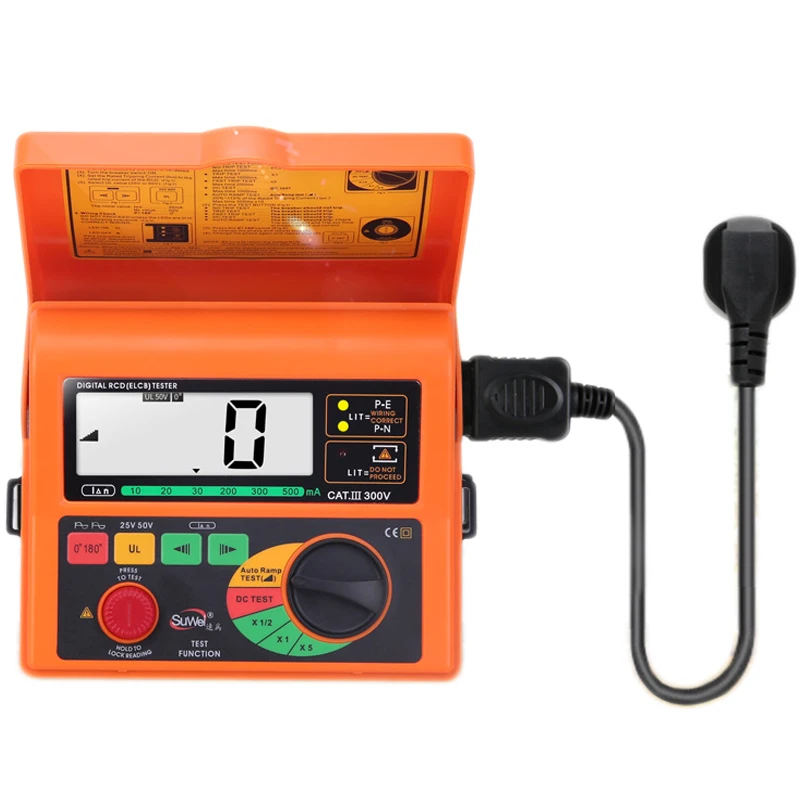 

Leakage Switch Tester Smart Sensor SW5406 Digital RCD ELCB Tester Leakage Current Test 10/20/30/200/300/500mA