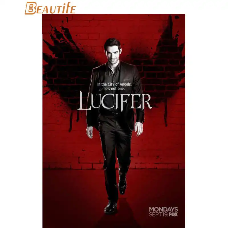 Горячая на заказ Lucifer Сезон 3 Плакат Украшение дома Модная шелковая ткань настенный плакат на заказ плакат - Цвет: poster