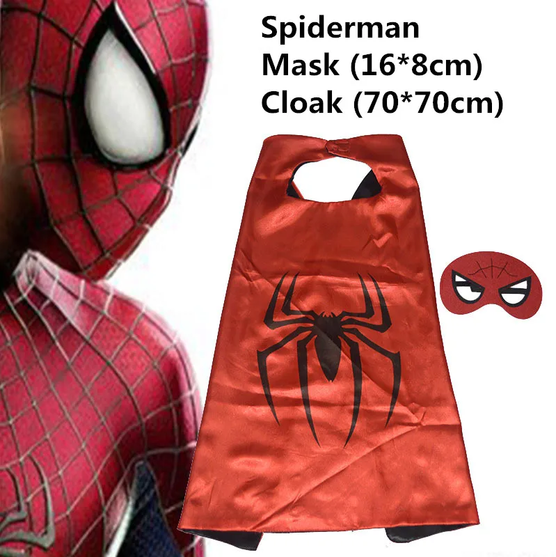 Красный костюм супергероя Зорро «Человек-паук», «Бэтмен», «Зорро», «супергерой» для мальчиков, костюм суперчерного Человека-паука на Хэллоуин для детей, карнавальный костюм на Рождество - Color: Spider cloak