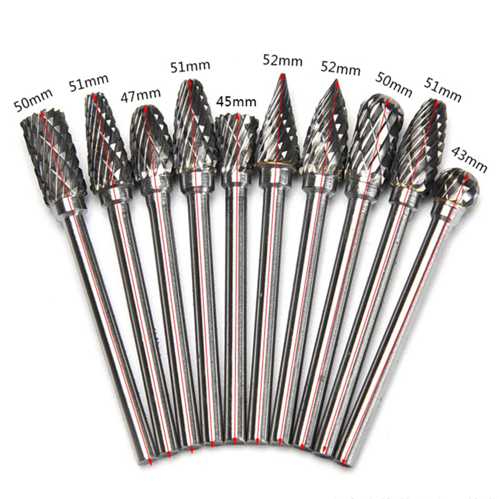 

Milling Cutter Rotary Burr Tungsten Carbide Cutter Set Drill Bit CNC Engraving Abrasive Tools for Metalworking Milling Polishing