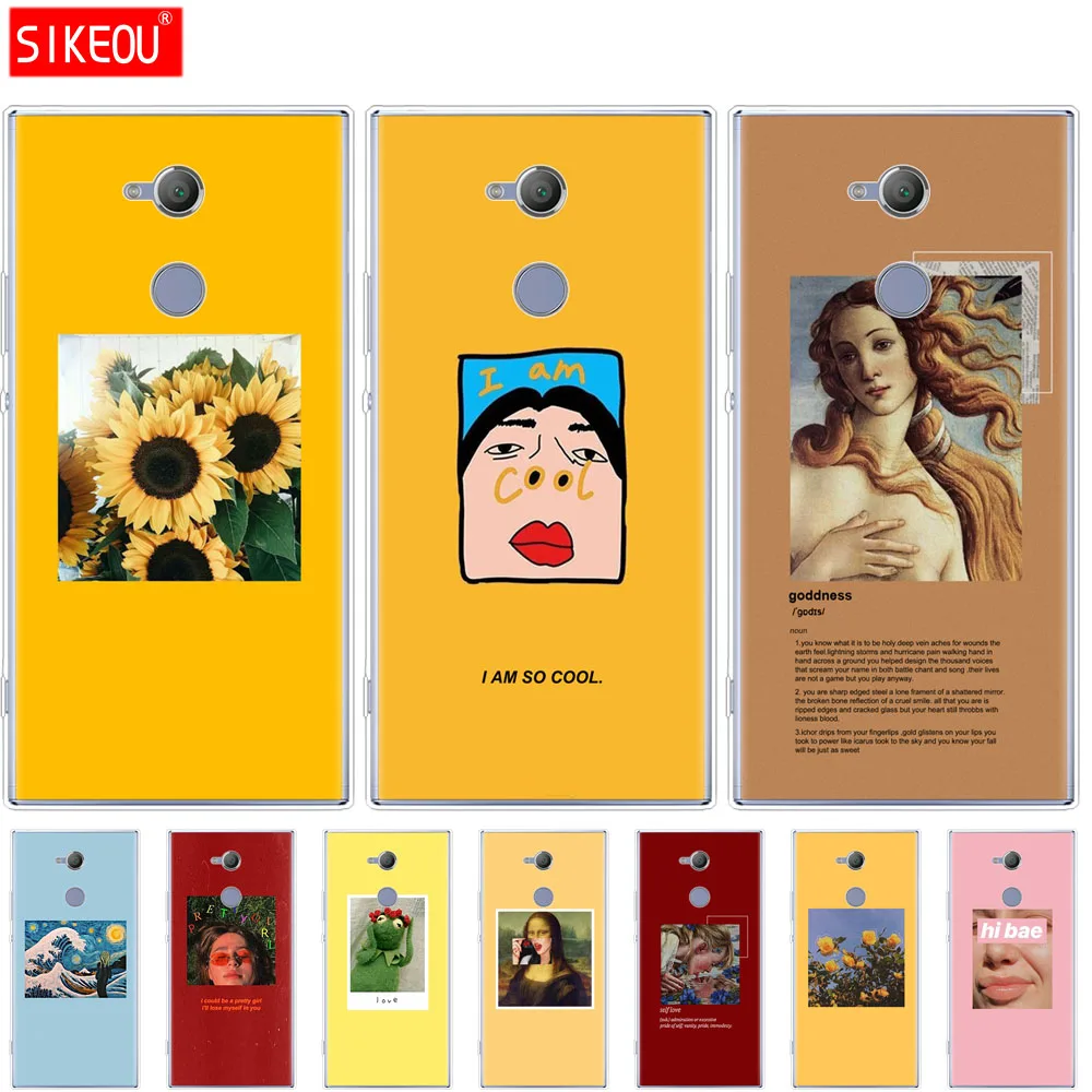 

Case for sony xperia XA1 XA2 ULTRA PLUS L1 L2 XZ1 XZ2 compact XZ PREMIUM case Silicone Cover Phone Shells fashion design art
