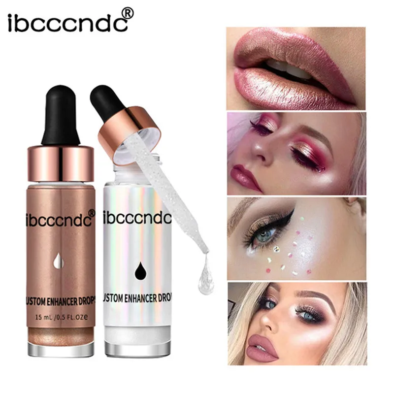 Goede IBCCCNDC Vloeibare Highlighter Illuminating Bronzing Druppels Make Up Ultra geconcentreerd Markeerstift Cream Concealer Shimmer Gezicht Glow