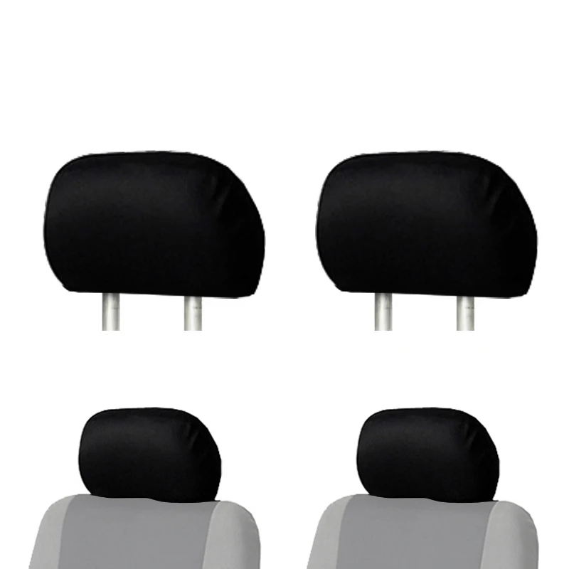 2X Car Seat Headrest Cover Polyester Fabric Universal Car Styling